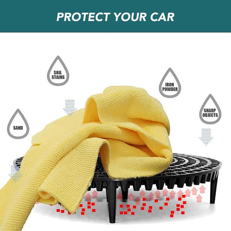 WASH & WHIPS Car Wash Kit - 3-Gallon Bucket with Particle Interceptor Trap, Shampoo, Chenille Mitt & Microfiber Soft Towel, 5pcs - Xtrusion Overland