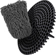 WASH&WHIPS Chenille Premium Scratch-Free Microfiber Lint-Free Blue Wash Mitt 8" x 10"in & Black Pitstop Particle Interceptor - Xtrusion Overland
