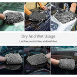 WASH&WHIPS Microfiber Chenille Car Cleaning Mitt - 2pk - Xtrusion Overland
