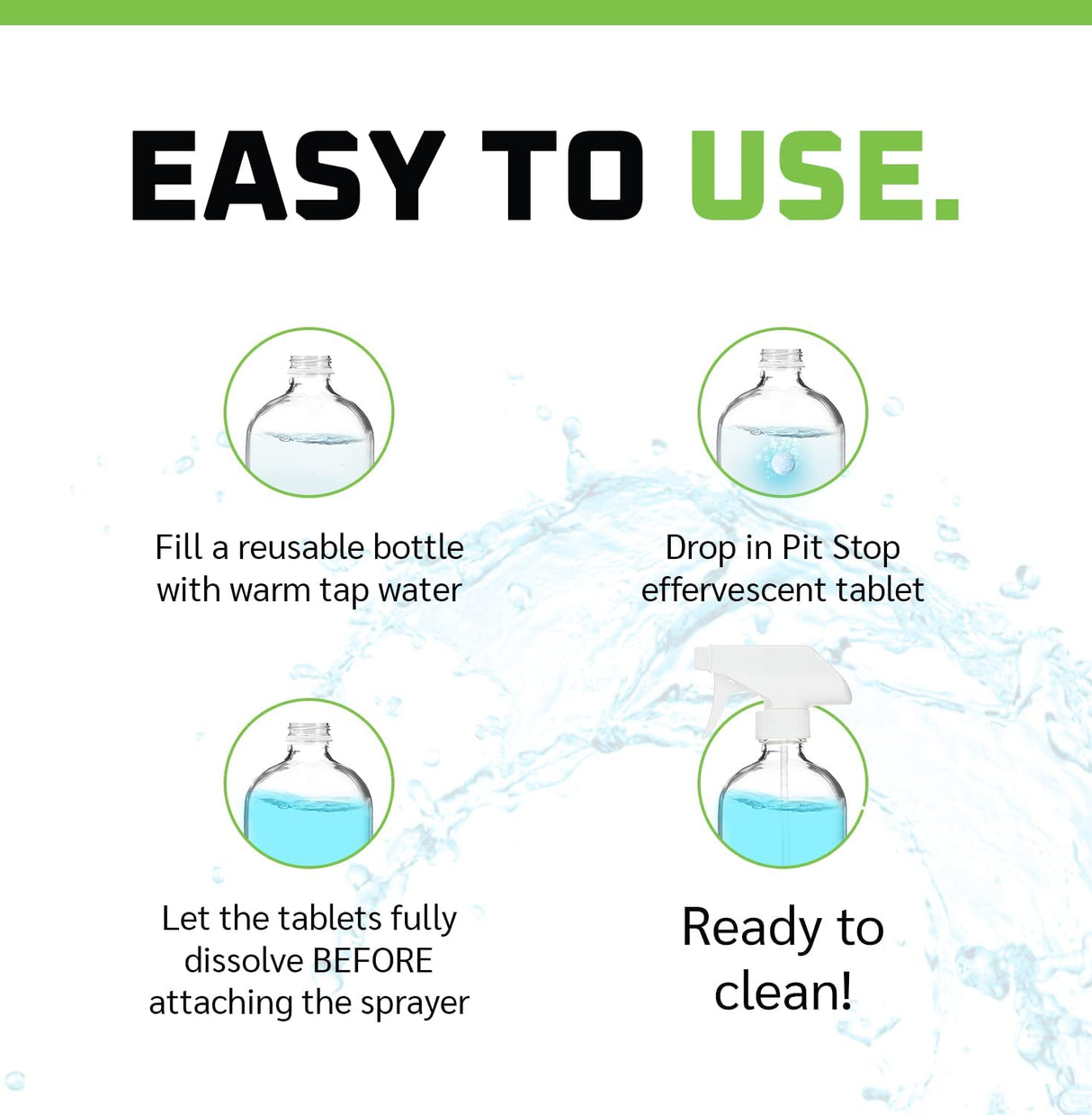 WASH&WHIPS Pit Stop Glass Cleaner / All Surface Cleaner Refill Tablets (Makes 5 Gallons) - Xtrusion Overland