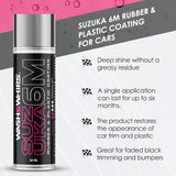 WASH&WHIPS Suzuka 6M Rubber & Plastic Coating for Cars, Restores and Brings Back Black - Concentrated Formula Non-Greasy, 60ml - Xtrusion Overland