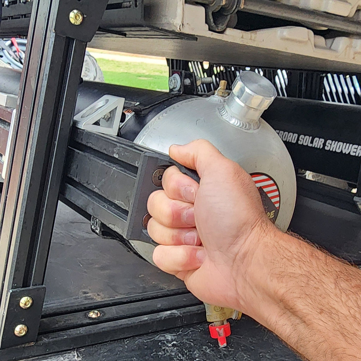 XTR Carbon-Fiber Slide-Out Pull Handle | Bed Rack - Xtrusion Overland