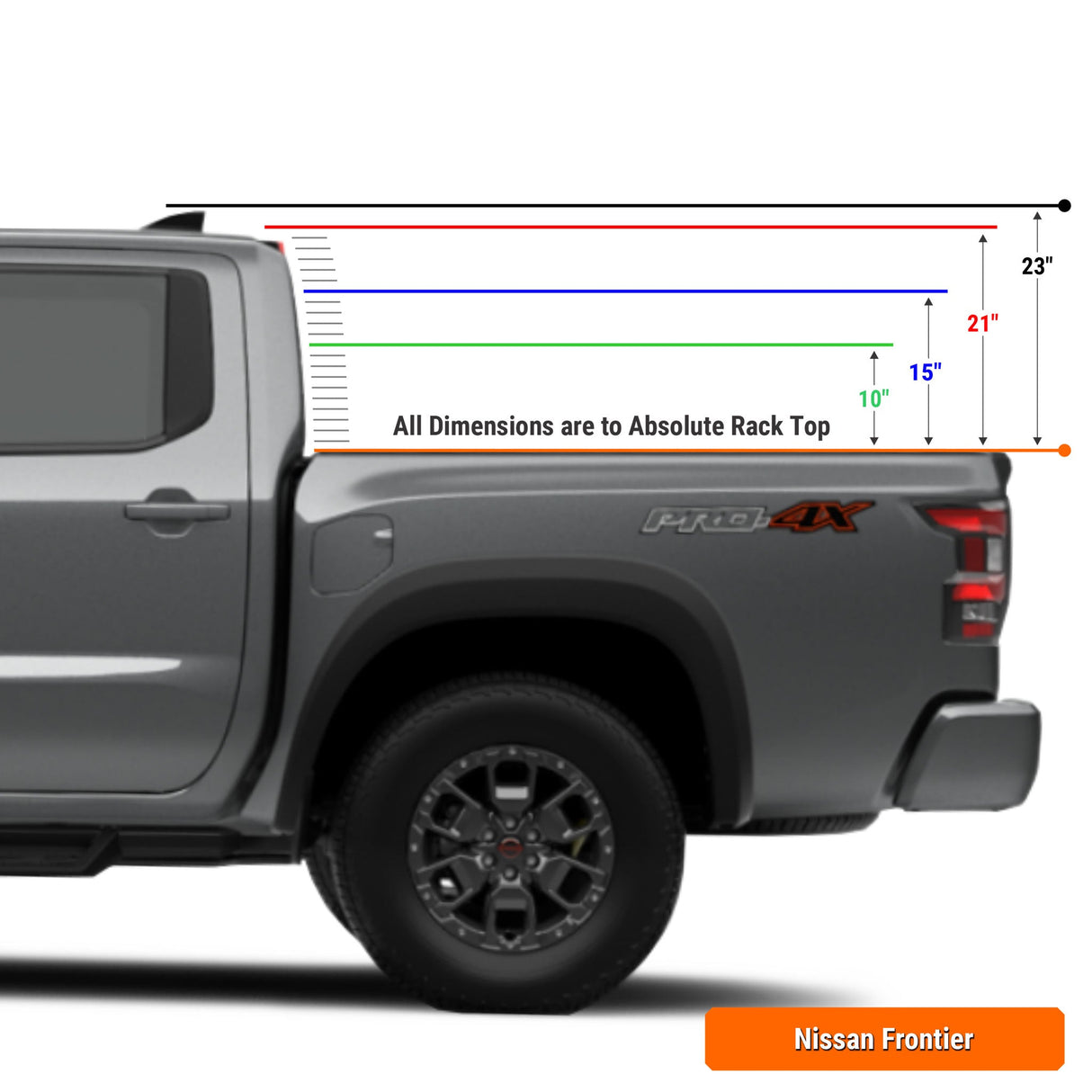 XTR1 Bed Rack for Retrax XR Cover - Nissan Frontier - Xtrusion Overland