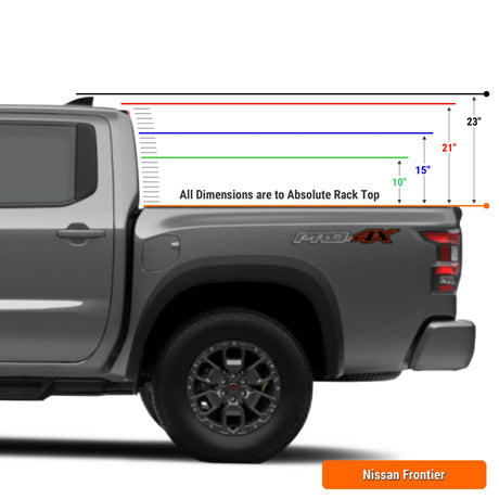 XTR1 Bed Rack for Retrax XR Cover - Nissan Frontier - Xtrusion Overland