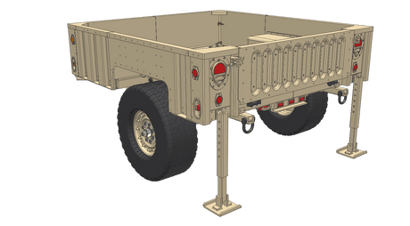XTR3 Bed Rack for M1101 Style Military Trailer - Xtrusion Overland