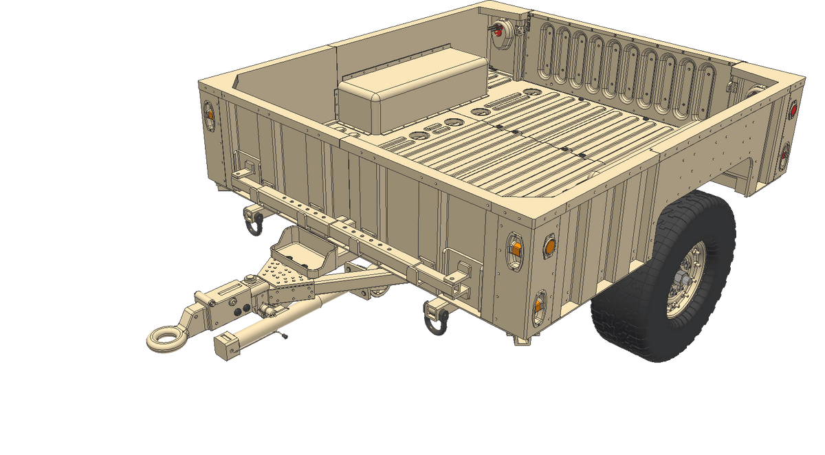 XTR3 Bed Rack for M1101 Style Military Trailer - Xtrusion Overland