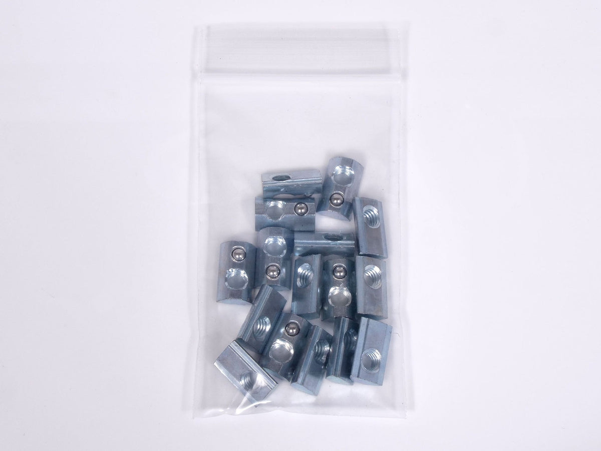 16-Pack Drop-In Spring T-Nuts | 15/10 Series Zinc Plated - Xtrusion Overland