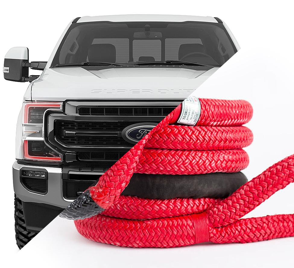 1 inch Yankum Kinetic recovery rope for Ford Super Duty