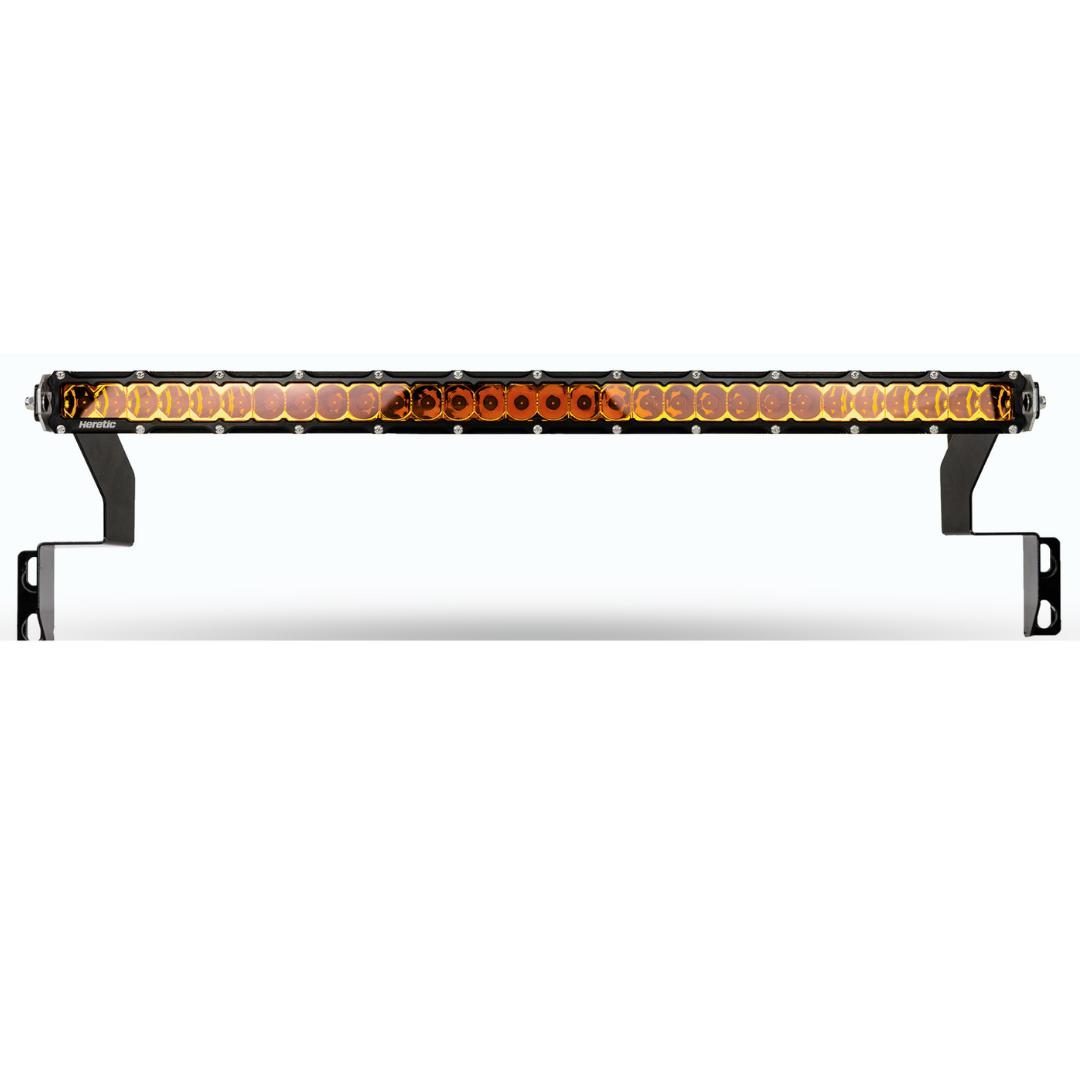 amber lens behind the grille light bar for the toyota tundra