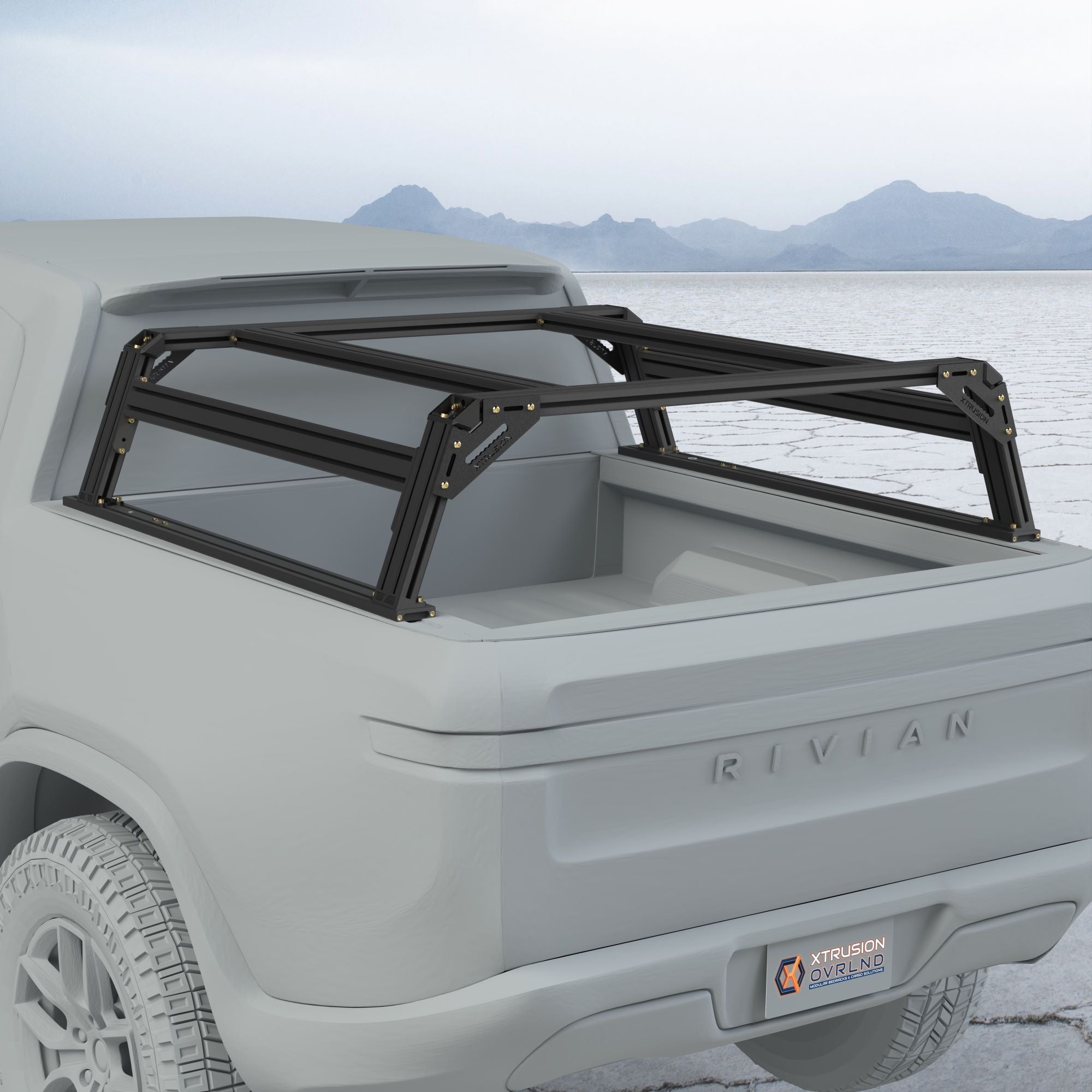 Rivian R1T XTR1 Bed Rack at 14 inches high
