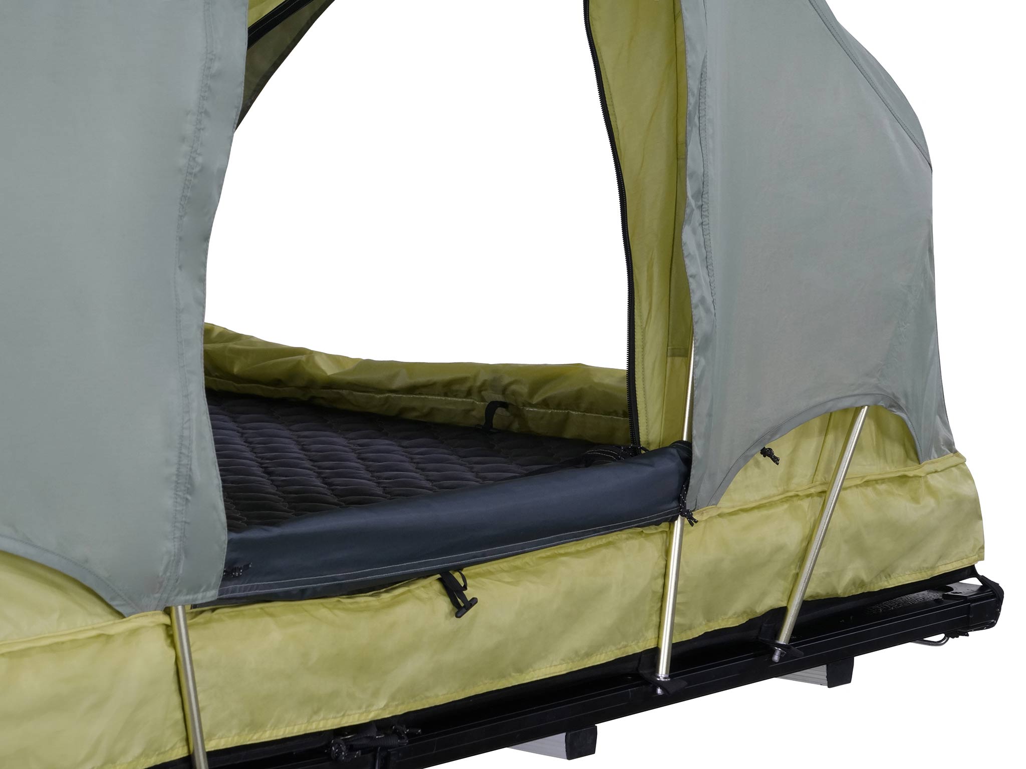 Rev Roof Top Tent forest style mattress close up by c6 outdoor