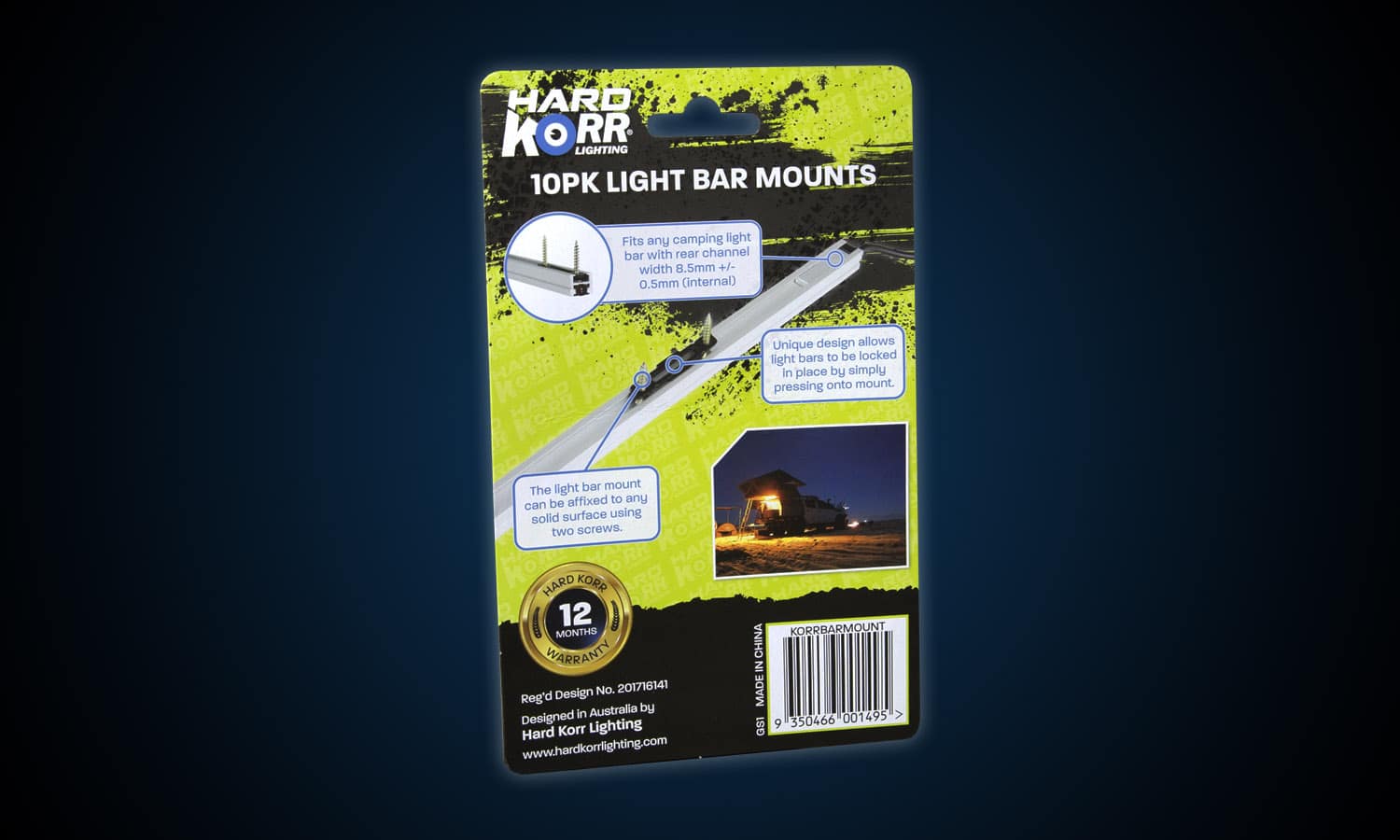 HARD KORR 10-PACK LIGHT BAR FLUSH MOUNT CLIPS
