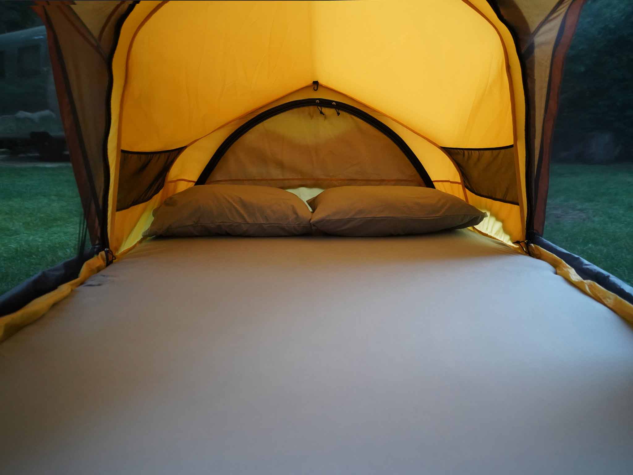 Rev Tent interior with Sheet Set by C6 Outdoor
